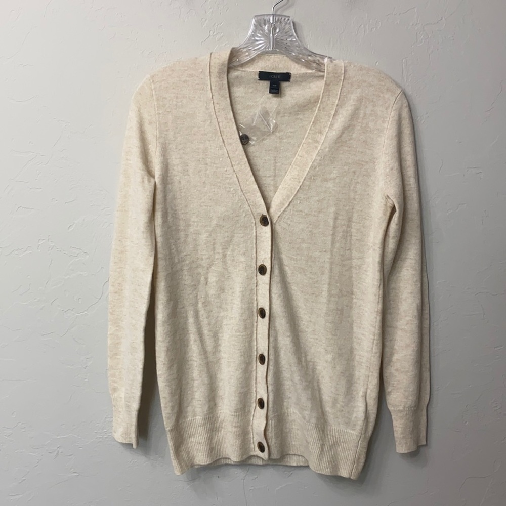 J.Crew wool blend cream color cardigan xxs.NWOT